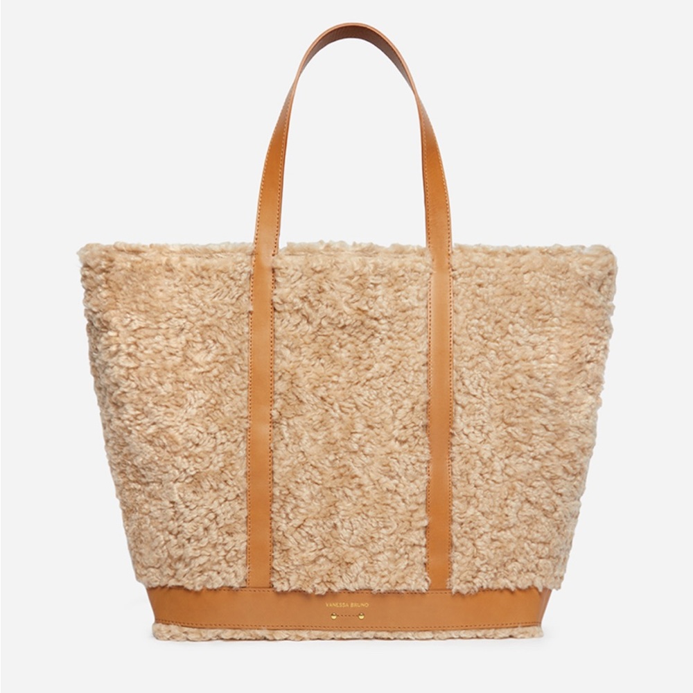 NWT Vanessa Bruno Faux Fur Large Cabas Tote